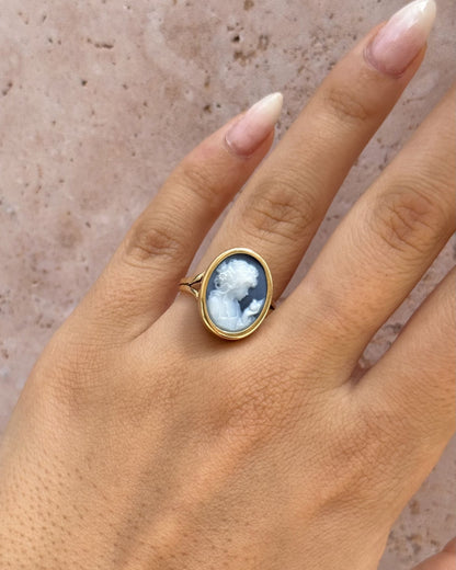 Bague Camée Onyx "Mélisande" - Elliade Paris