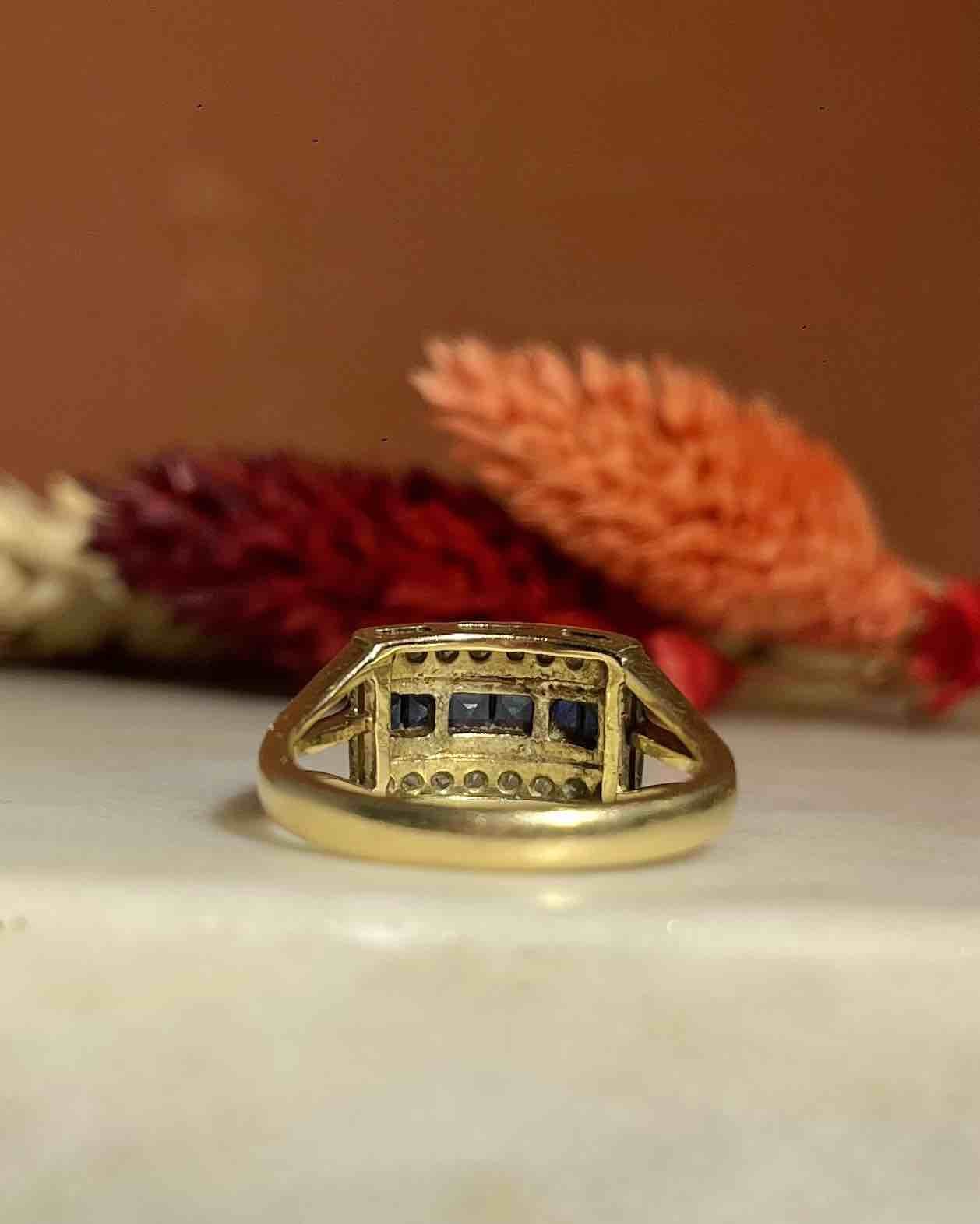 Bague Cascade Saphirs &amp; Diamants "Alabama" - Elliade Paris