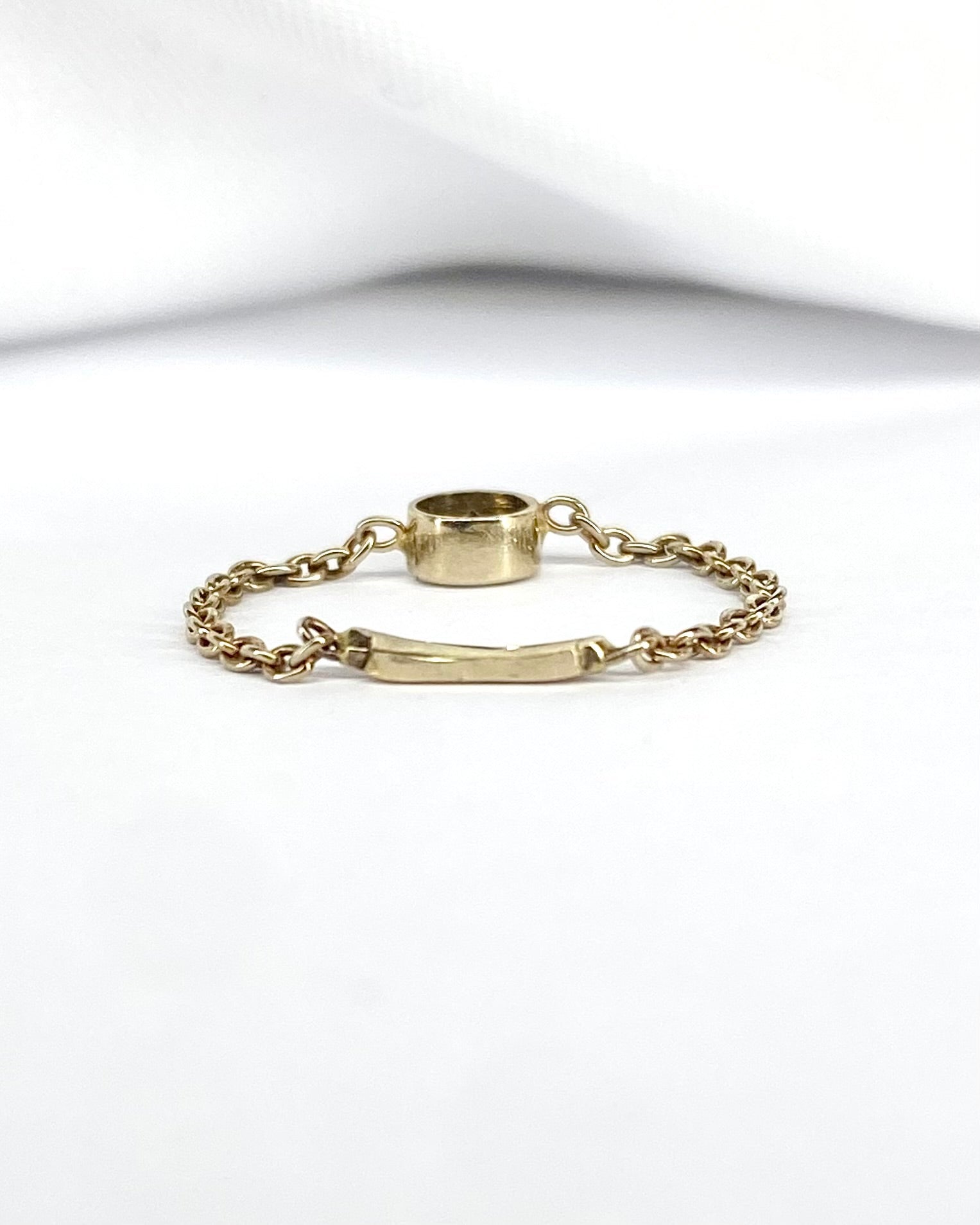 Bague Chaîne Solitaire Diamant 0.15 carat "Farida" - Elliade Paris