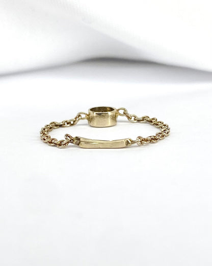 Bague Chaîne Solitaire Diamant 0.15 carat "Farida" - Elliade Paris