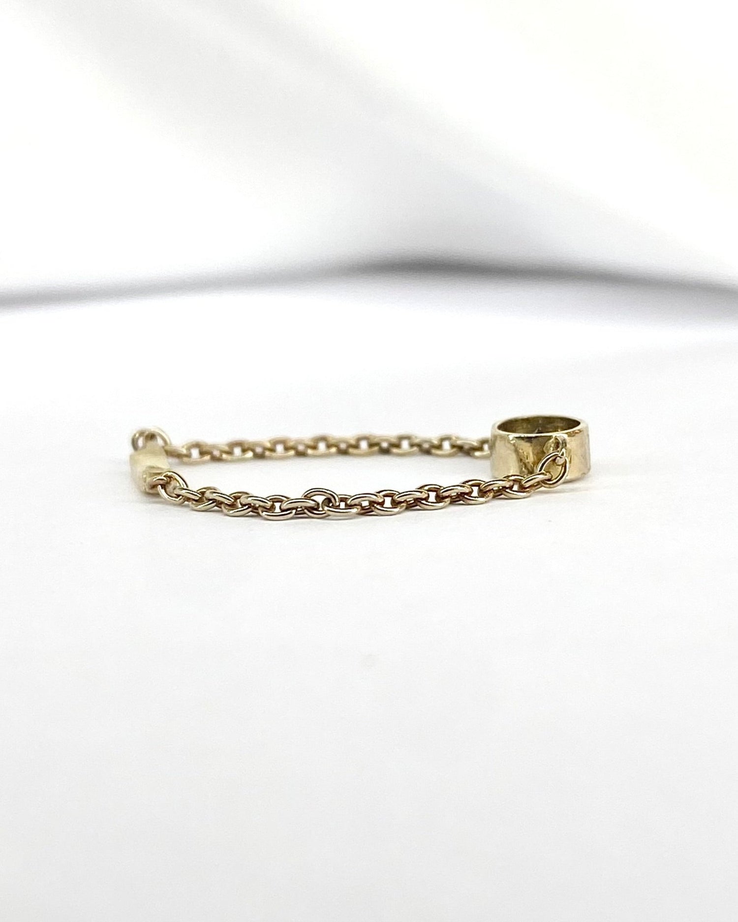 Bague Chaîne Solitaire Diamant 0.15 carat "Farida" - Elliade Paris