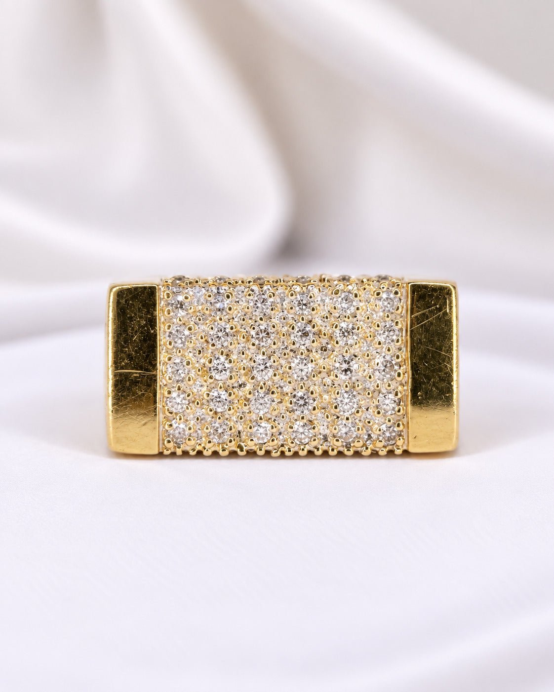 Bague Chevalière Diamants &amp; Or 18 carats 9.91g "Bélinde" - Elliade Paris