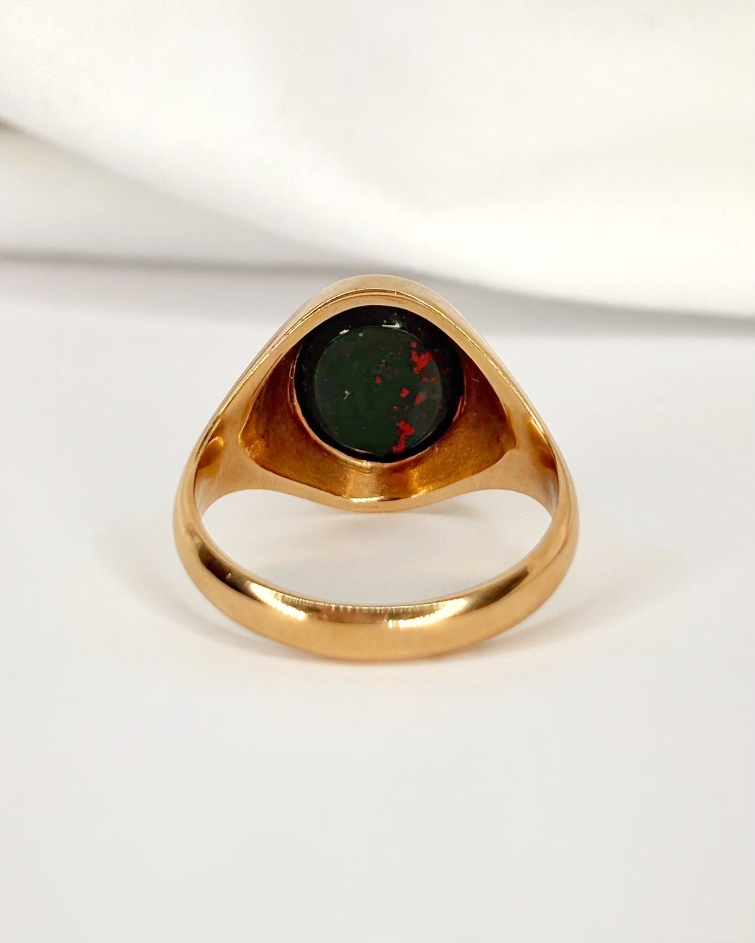 Bague Chevalière Jaspe Sanguin "Esma" - Elliade Paris