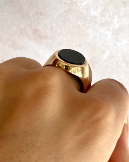 Bague Chevalière Jaspe Sanguin "Philomène" - Elliade Paris