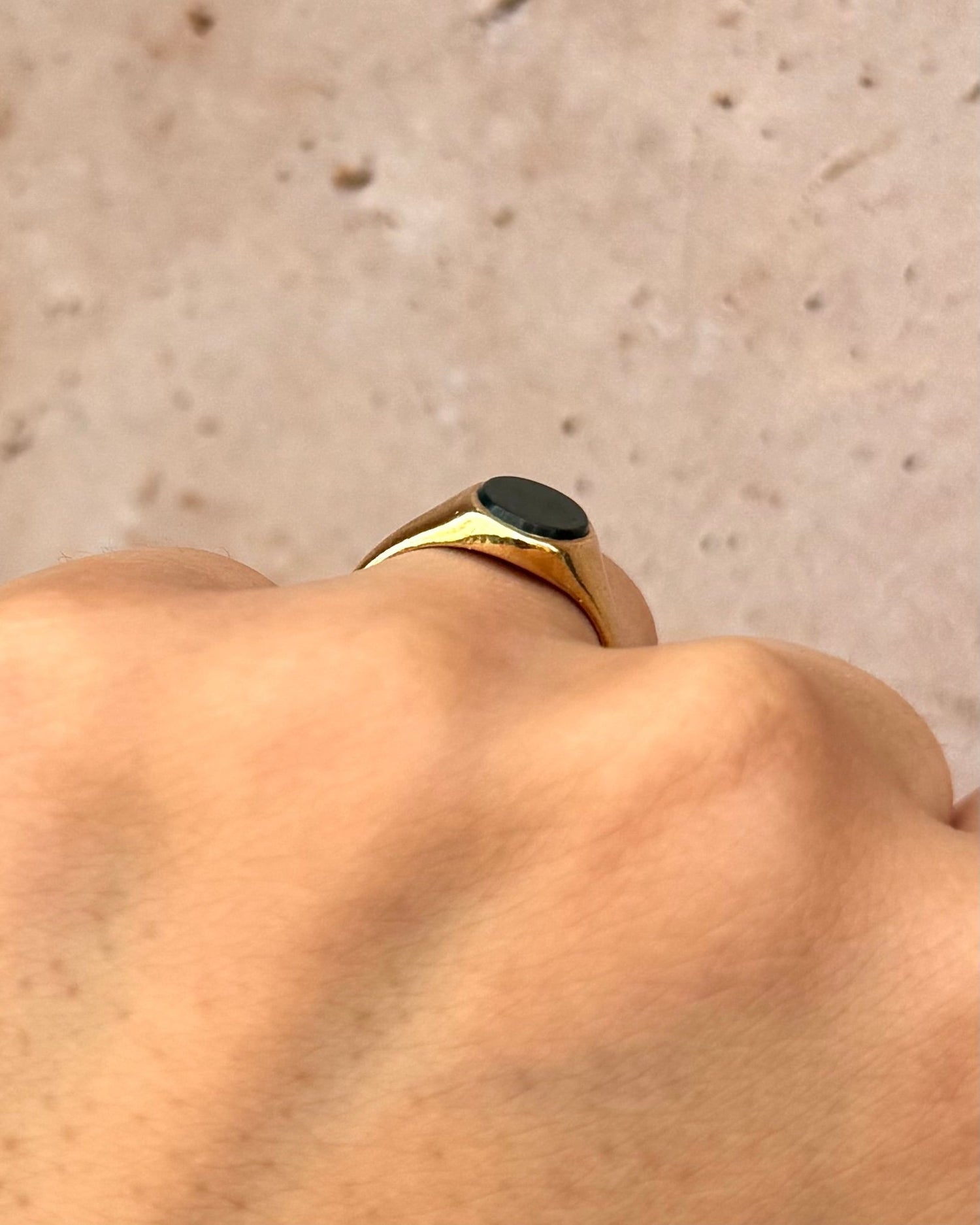 Bague Chevalière Jaspe Sanguin "Simon" - Elliade Paris