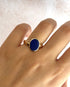 Bague Chevalière Lapis-Lazuli "Priscille" - Elliade Paris