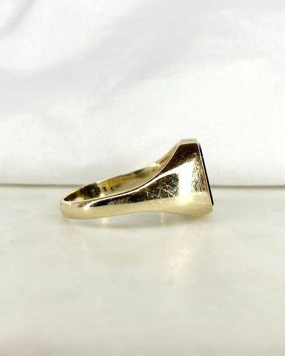 Bague Chevalière Onyx 2 carats &quot;Lou&quot; - Elliade Paris