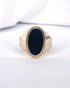 Bague Chevalière Onyx & Or 5,3g "Romane" - Elliade Paris