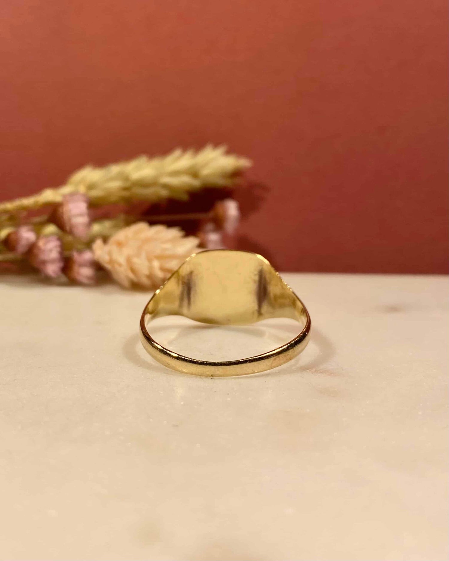 Chevalière Vintage Or Jaune &quot;Charlie&quot;