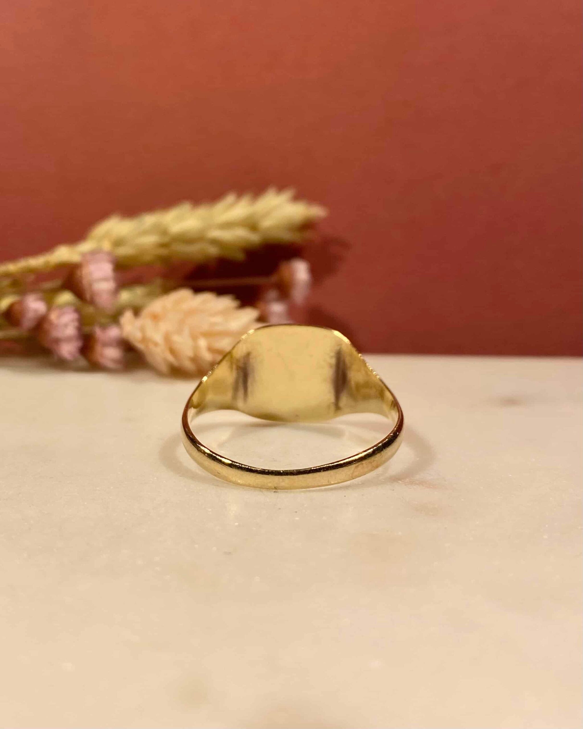 Chevalière Vintage Or Jaune &quot;Charlie&quot;
