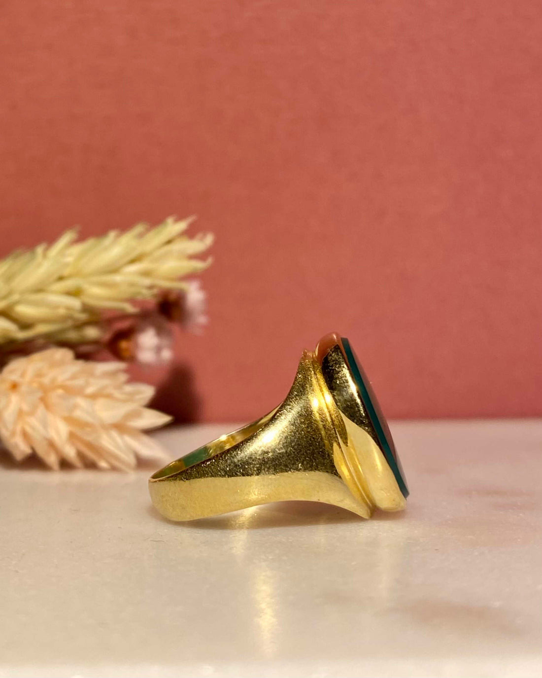 Vintage Chalcedony Signet Ring 2.50 Carats &quot;Indy&quot;