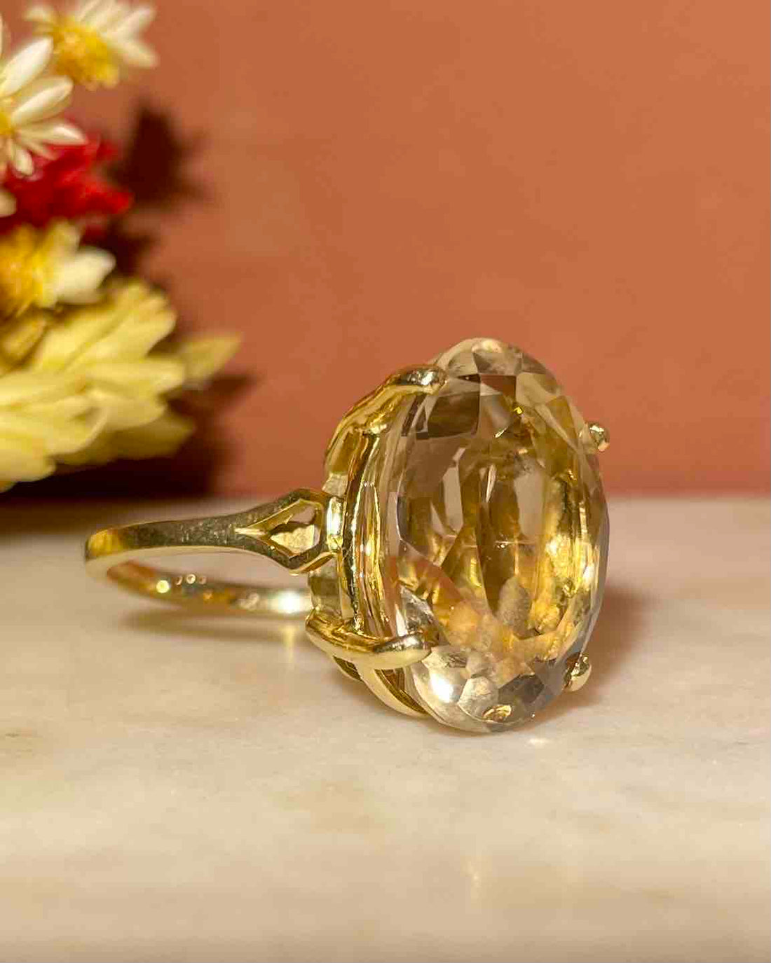 Bague Cocktail Citrine 16 carats &quot;Amastan&quot;