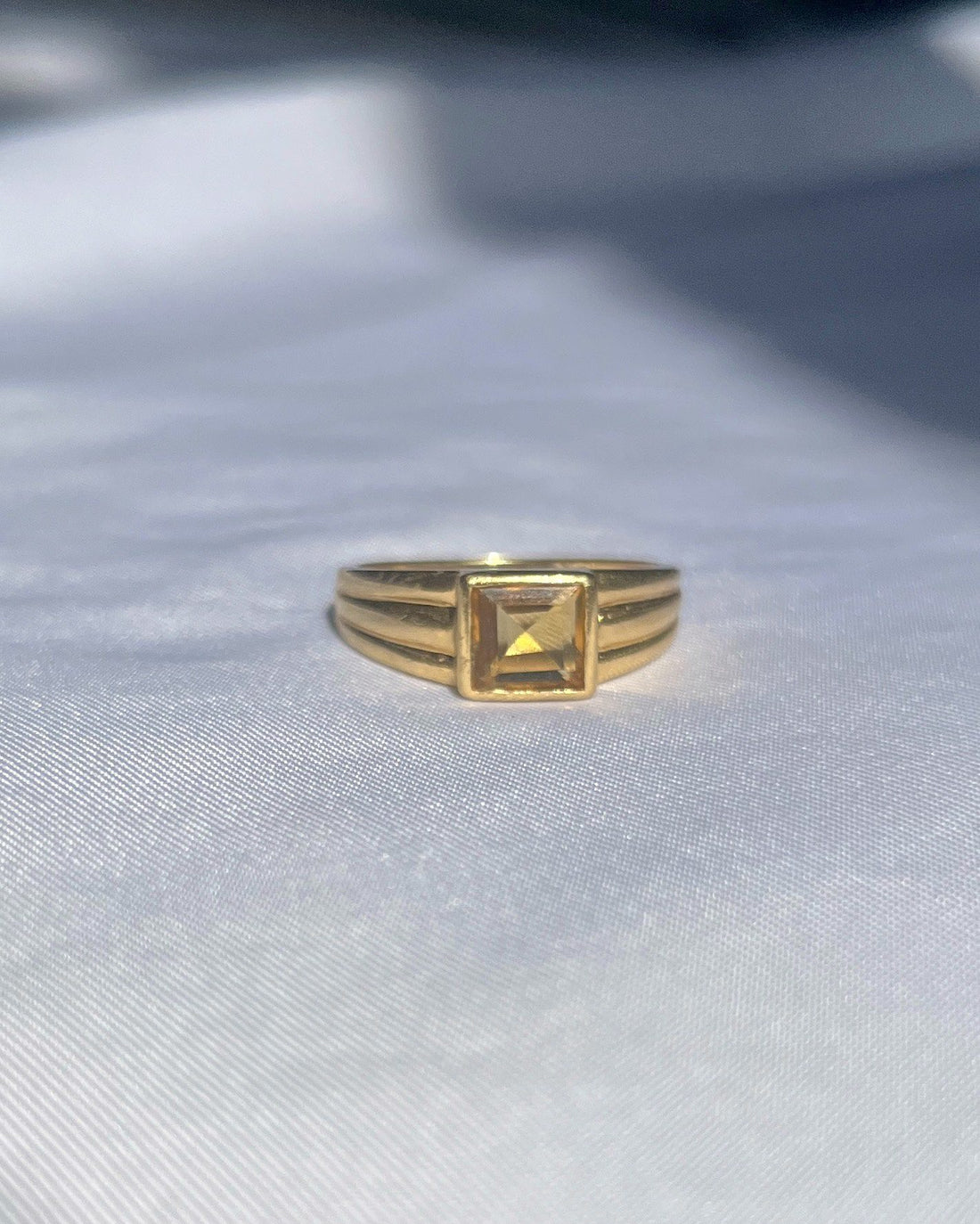 Bague jonc Citrine &quot;Burma&quot;
