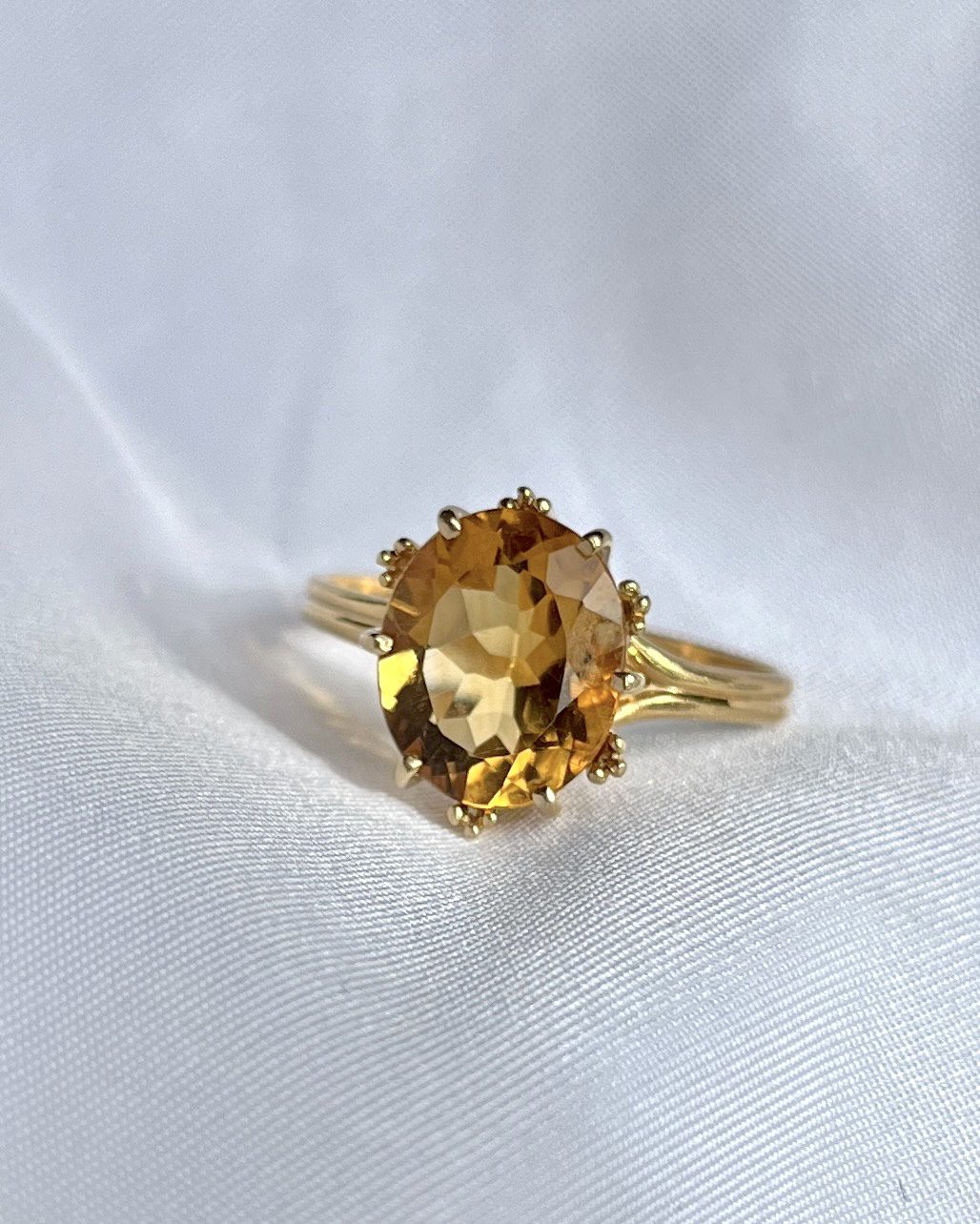 Bague vintage citrine &quot;Ambra&quot;