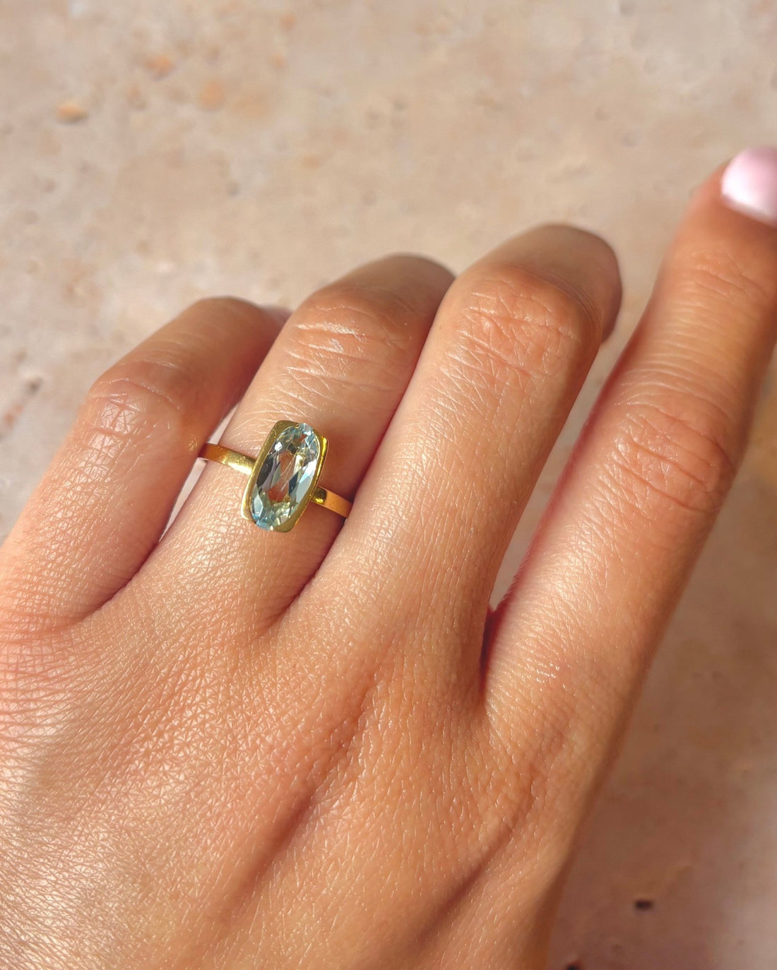 Bague Cocktail Aigue - Marine 1.25 carat "Marina" - Elliade Paris