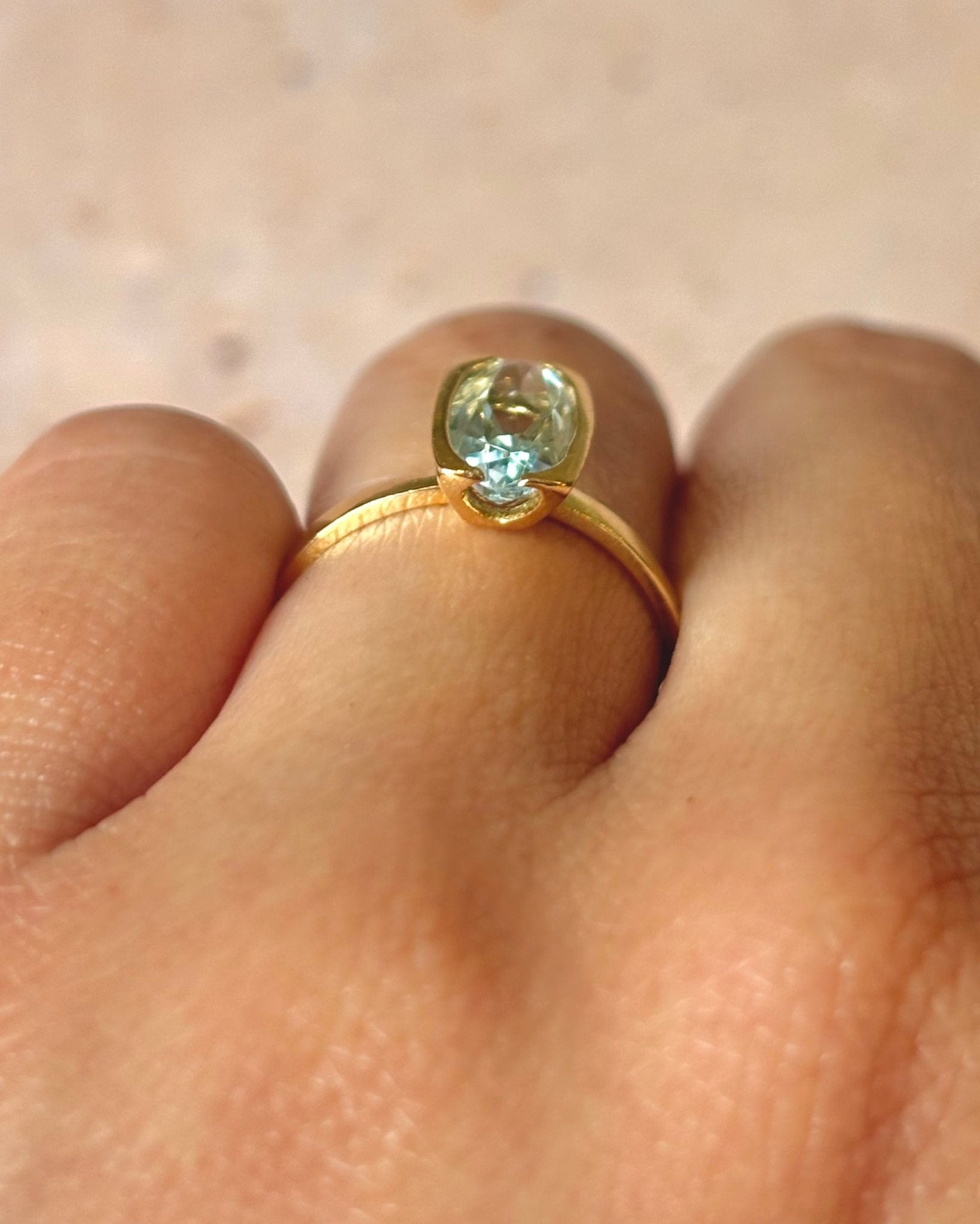 Bague Cocktail Aigue - Marine 1.25 carat "Marina" - Elliade Paris
