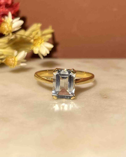 Bague Cocktail Aigue - Marine 1.50 Carat &quot;Gloria&quot; - Elliade Paris