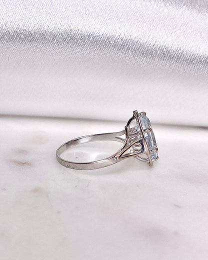 Bague Cocktail Aigue - Marine 1.60 carat &quot;Rayla&quot; - Elliade Paris