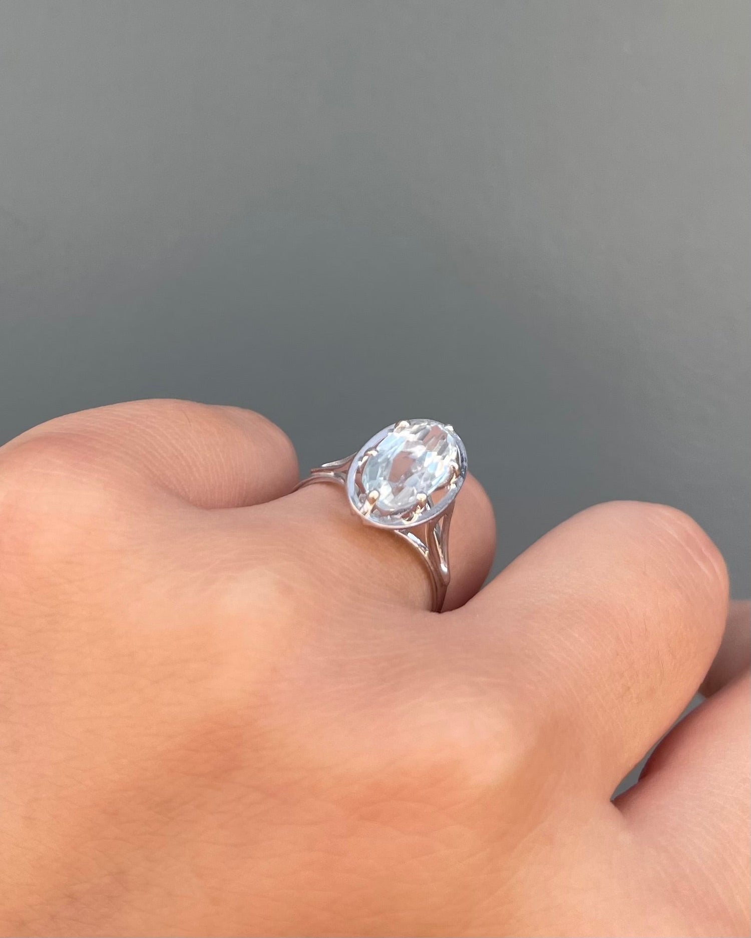 Bague Cocktail Aigue - Marine 1.60 carat &quot;Rayla&quot; - Elliade Paris