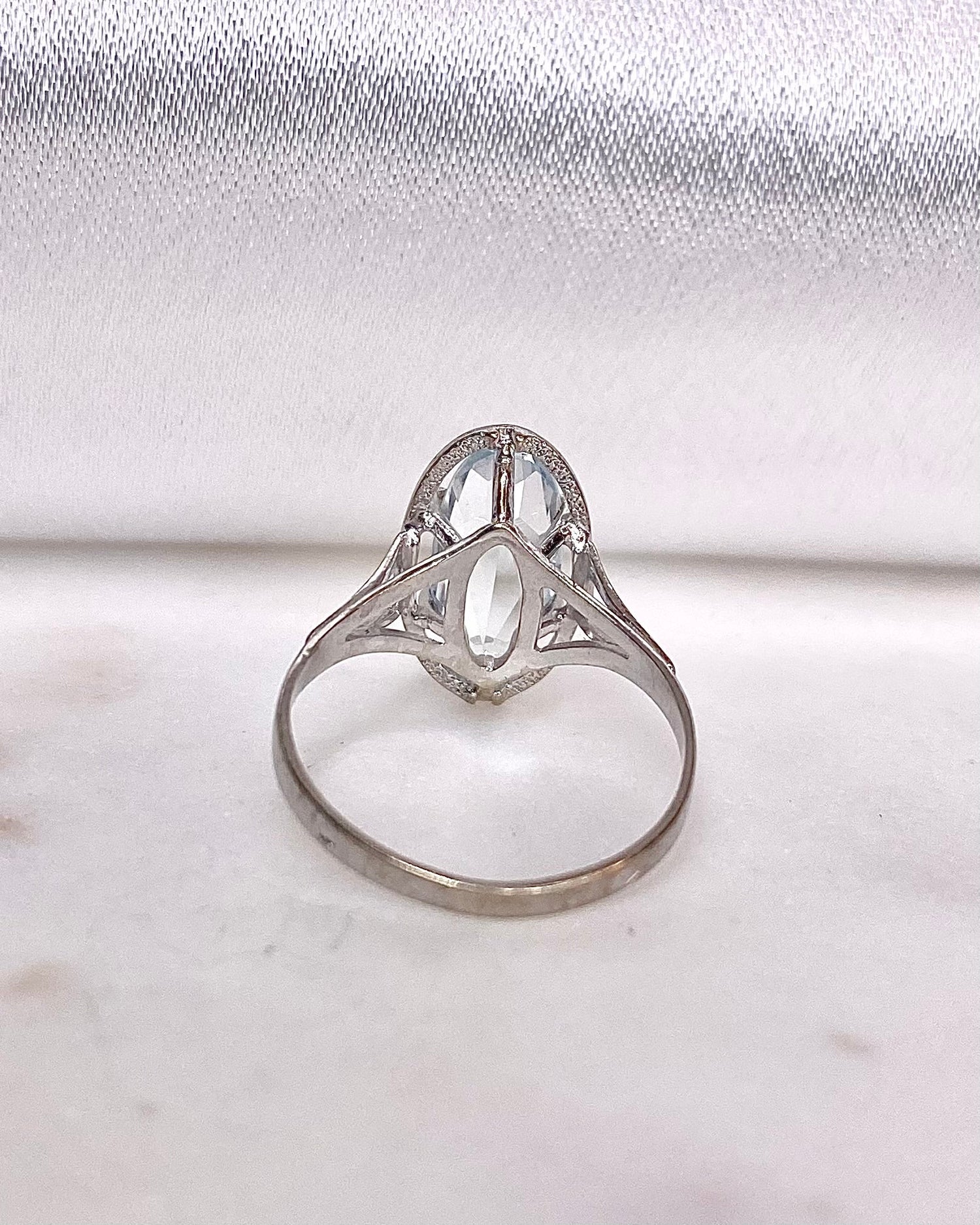 Bague Cocktail Aigue - Marine 1.60 carat &quot;Rayla&quot; - Elliade Paris