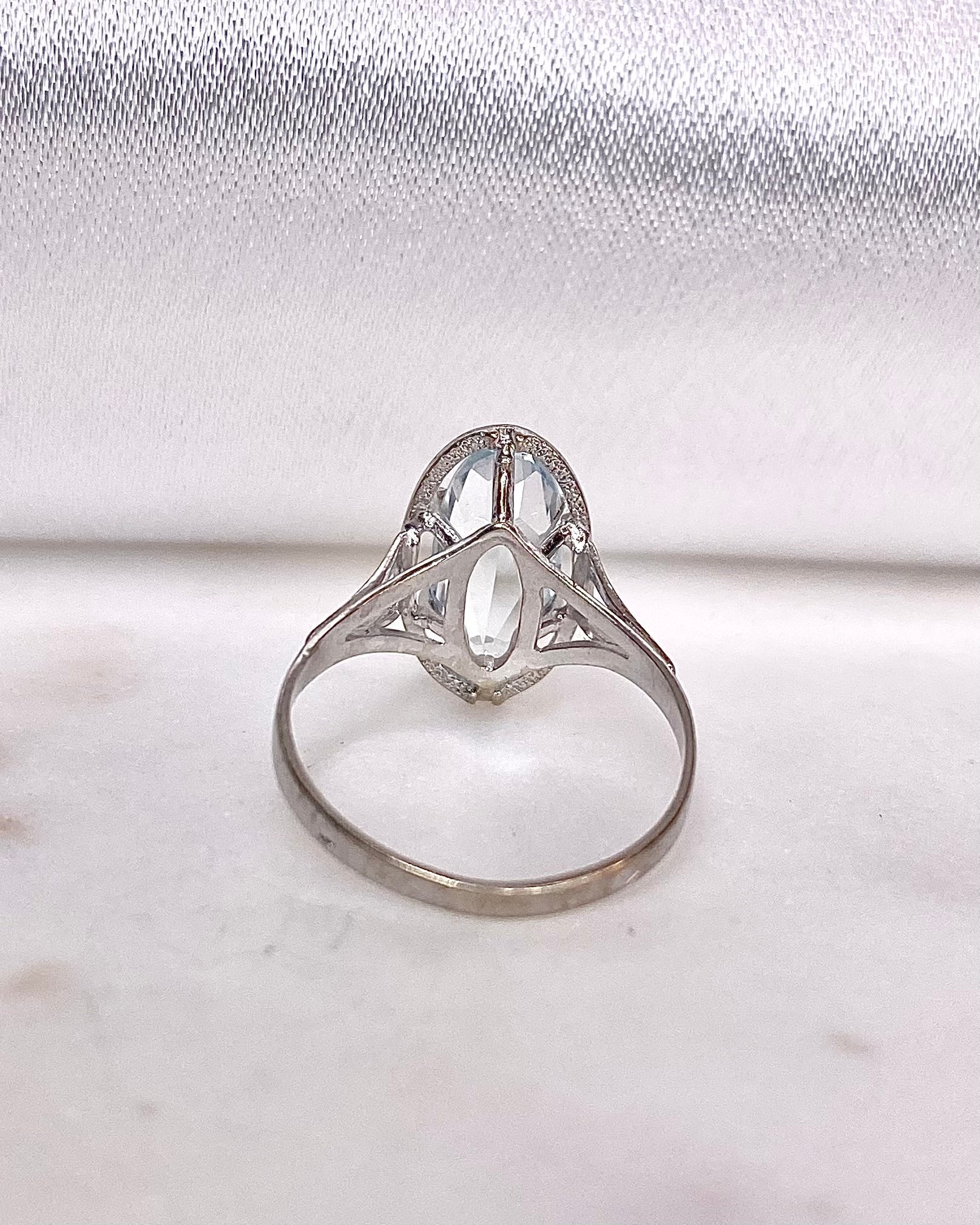 Bague Cocktail Aigue - Marine 1.60 carat &quot;Rayla&quot; - Elliade Paris