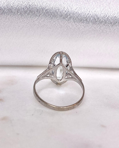 Bague Cocktail Aigue - Marine 1.60 carat &quot;Rayla&quot; - Elliade Paris