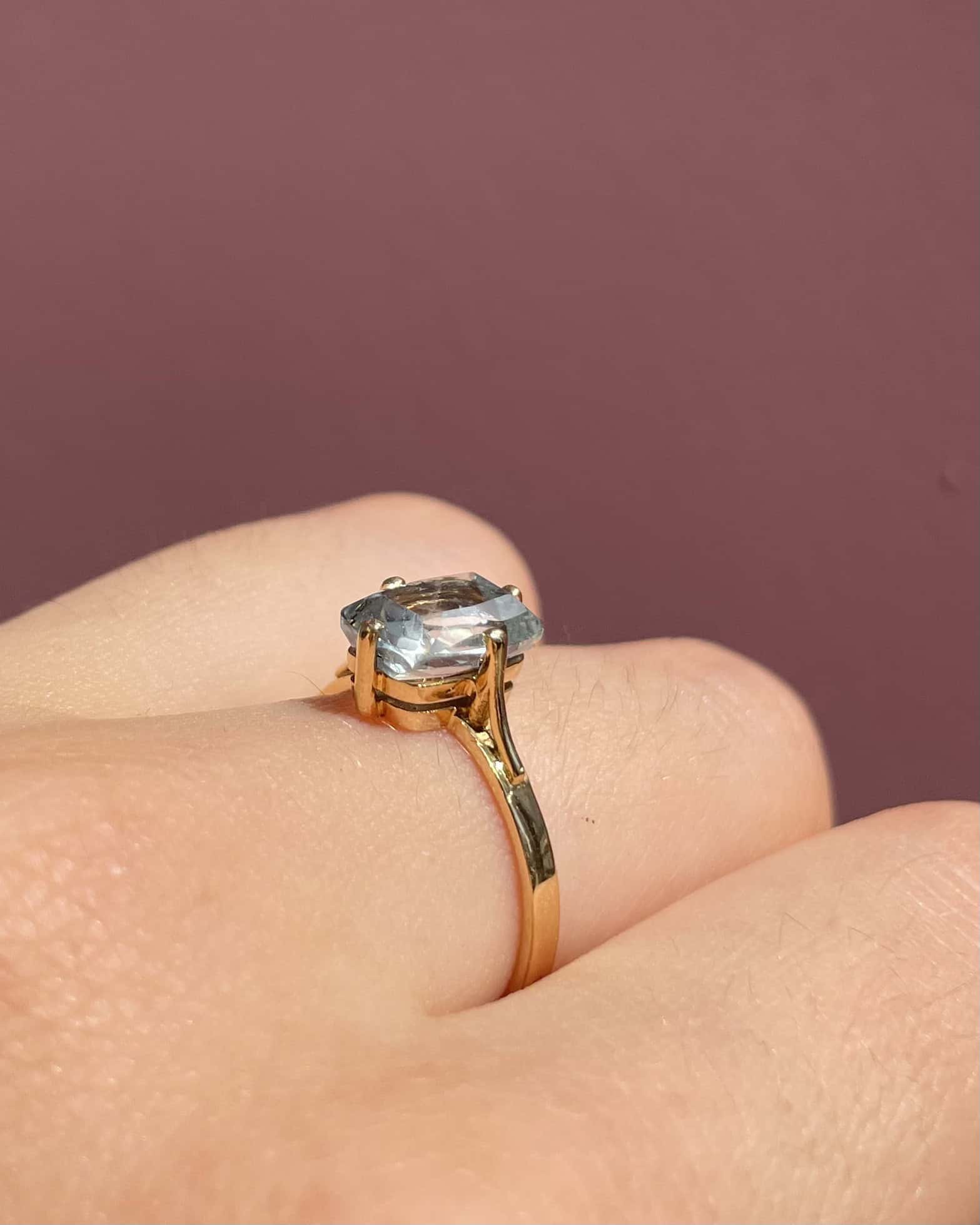 Bague Cocktail Aigue - Marine 1.70 Carat "Agatha" - Elliade Paris