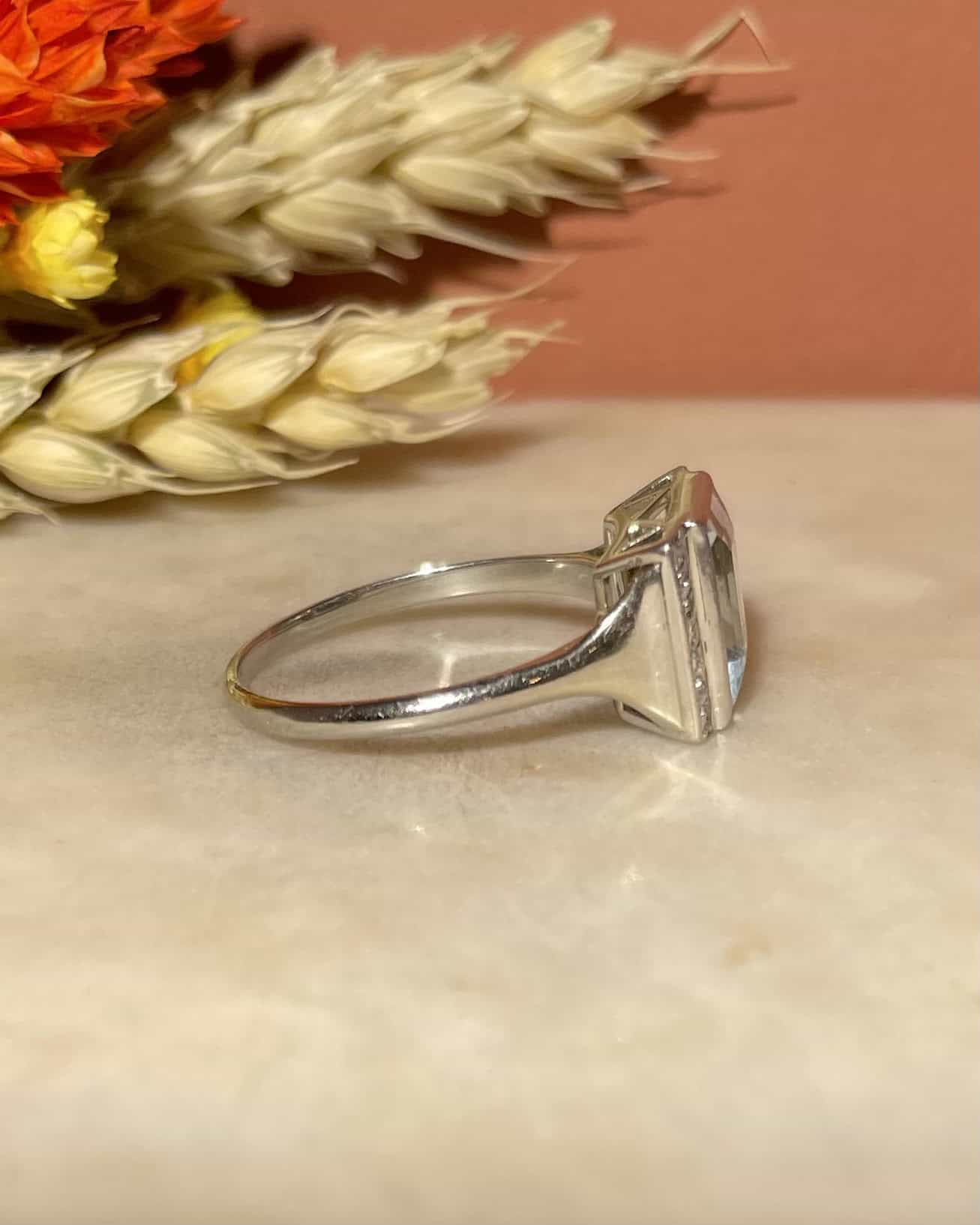 Bague Cocktail Aigue - Marine 2.10 carats &quot;Aglaé&quot; - Elliade Paris