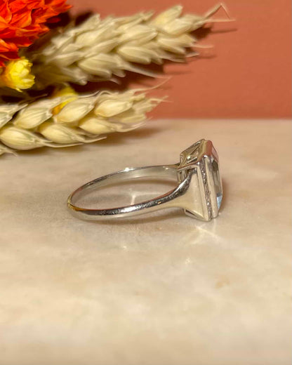 Bague Cocktail Aigue - Marine 2.10 carats &quot;Aglaé&quot; - Elliade Paris