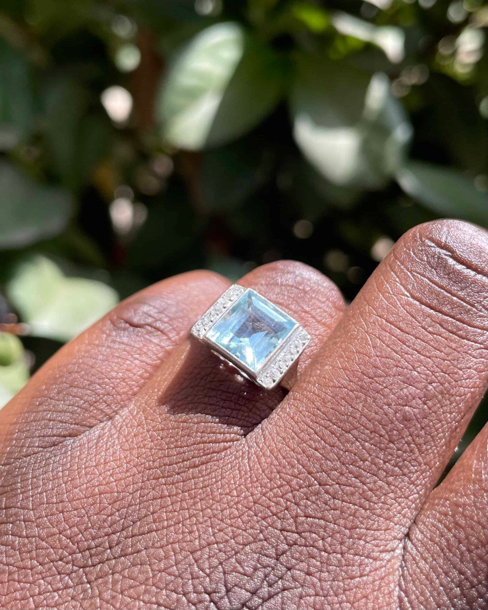 Bague Cocktail Aigue - Marine 2.10 carats "Aglaé" - Elliade Paris