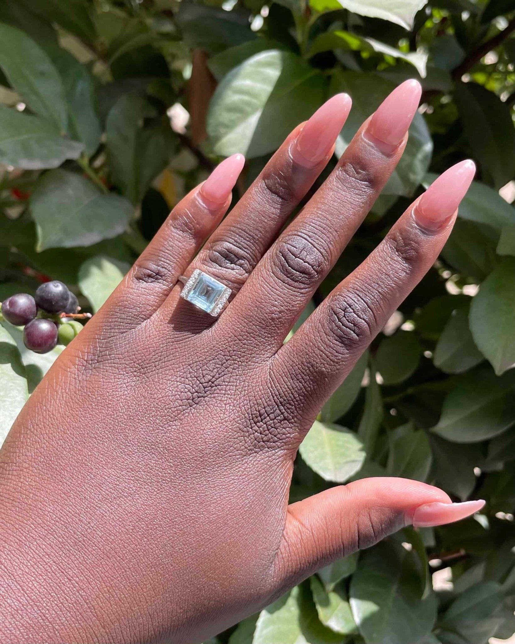Bague Cocktail Aigue - Marine 2.10 carats "Aglaé" - Elliade Paris