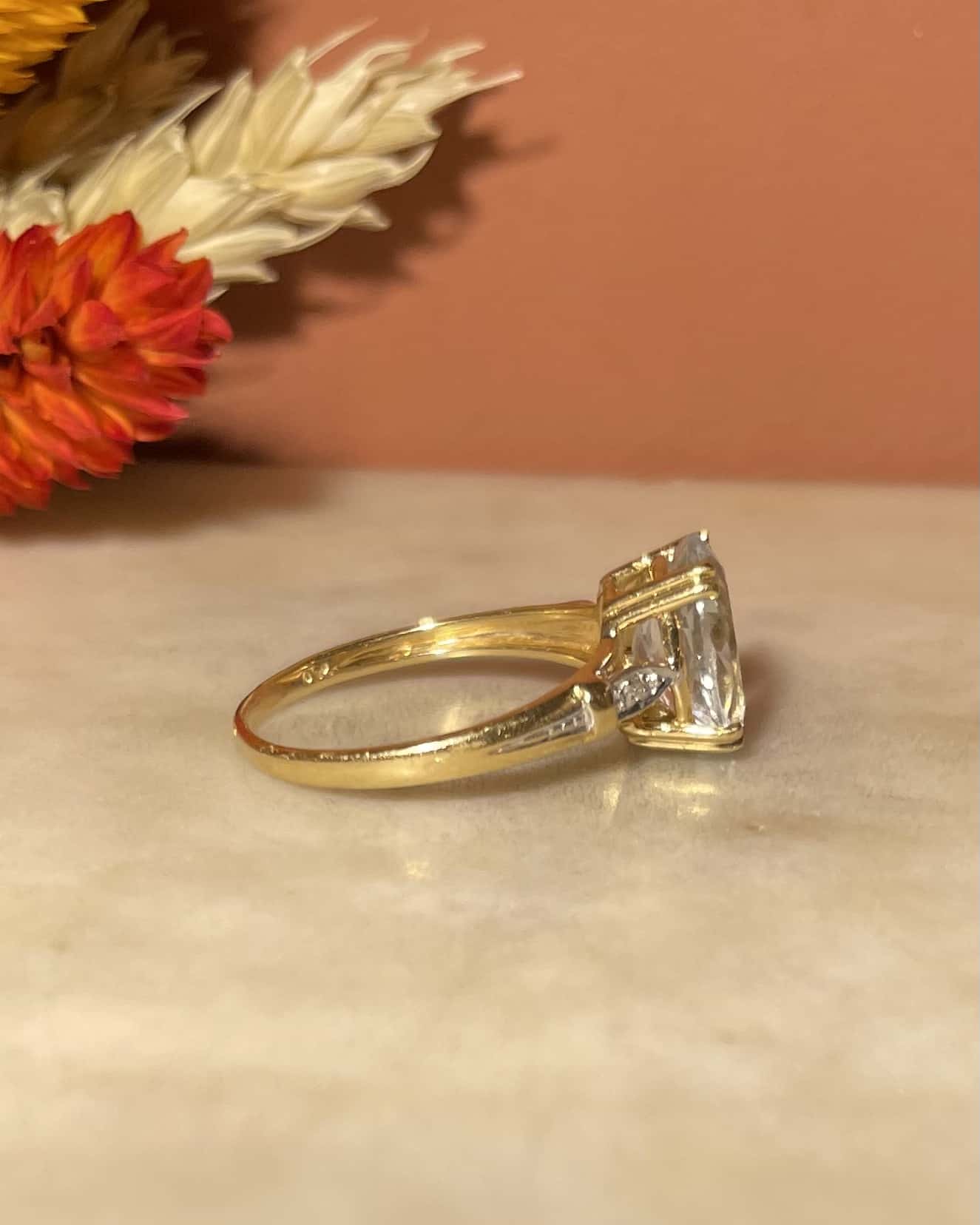 Bague Cocktail Aigue - Marine 2.20 Carats &amp; Diamants &quot;Arabelle&quot; - Elliade Paris