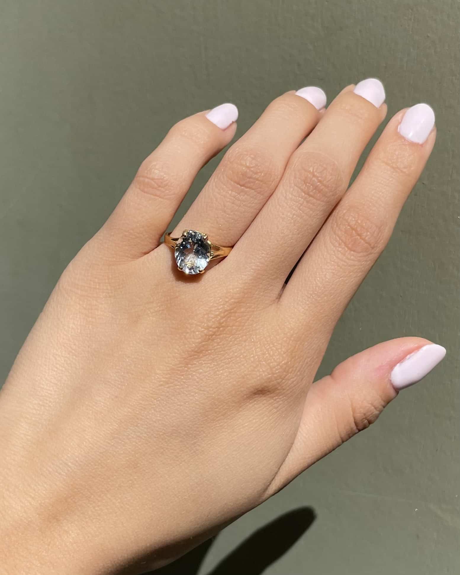 Bague Cocktail Aigue - Marine 2.20 Carats &quot;Julianne&quot; - Elliade Paris