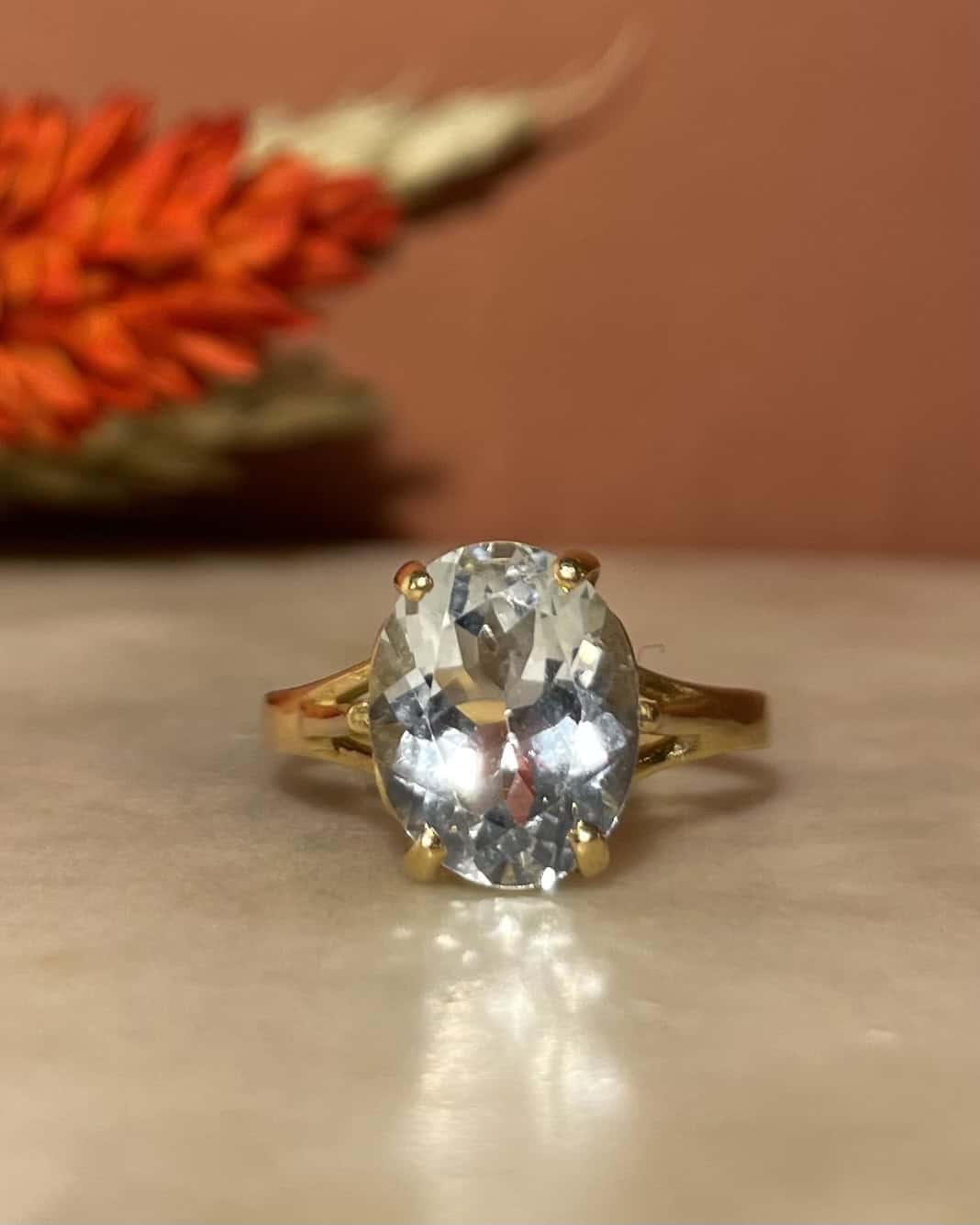 Bague Cocktail Aigue - Marine 2.20 Carats "Julianne" - Elliade Paris