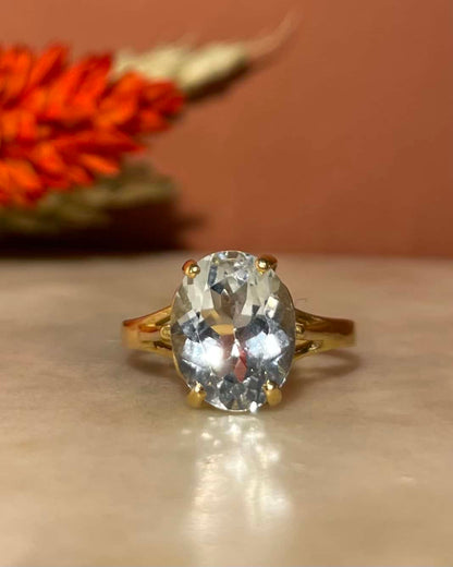 Bague Cocktail Aigue - Marine 2.20 Carats &quot;Julianne&quot; - Elliade Paris