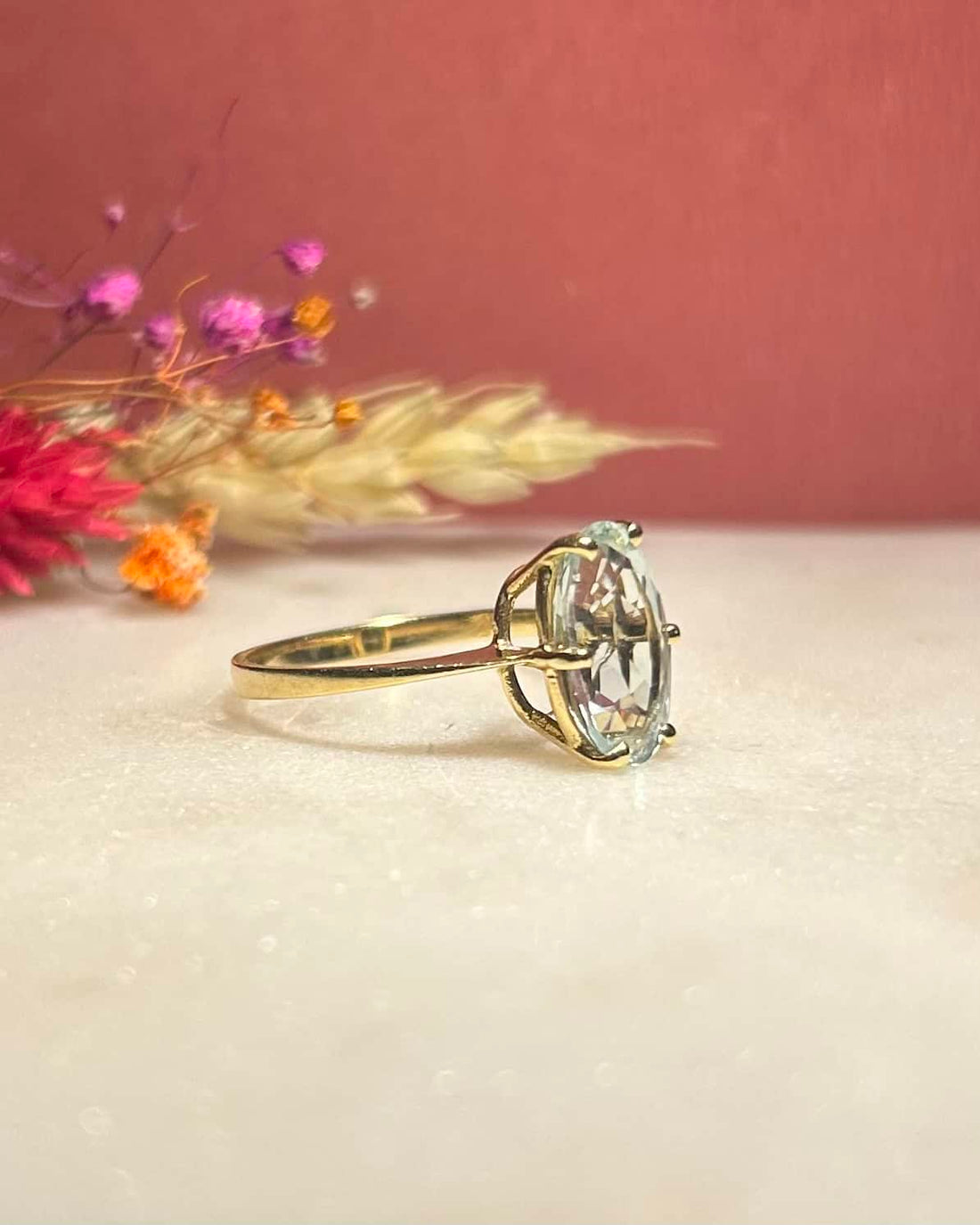 Bague Cocktail Aigue - Marine 2.40 Carats &quot;Mirine&quot; - Elliade Paris