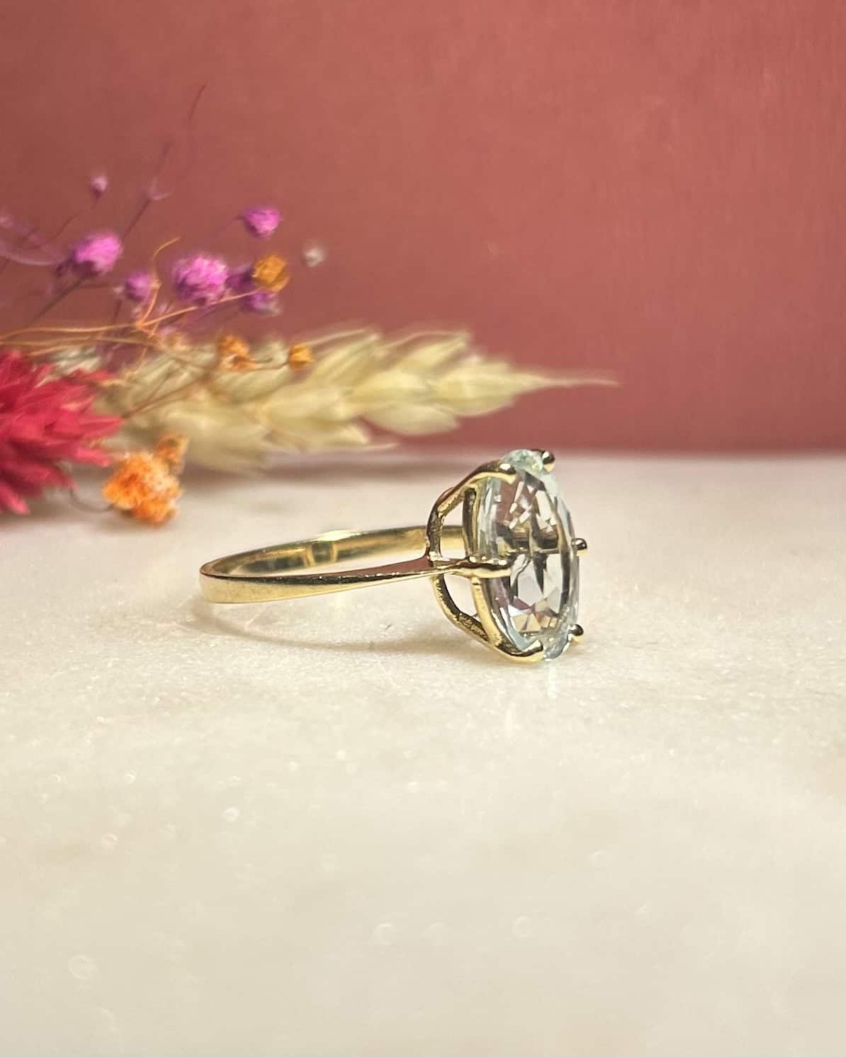 Bague Cocktail Aigue - Marine 2.40 Carats &quot;Mirine&quot; - Elliade Paris