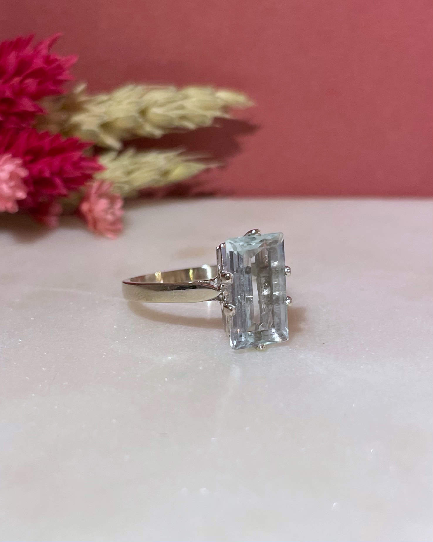 Bague Cocktail Aigue - Marine 2.45 carats &quot;Léa&quot; - Elliade Paris