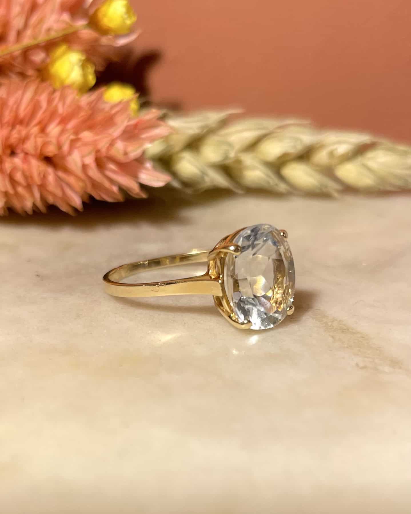 Bague Cocktail Aigue - Marine 2.50 carats &quot;Irina&quot; - Elliade Paris