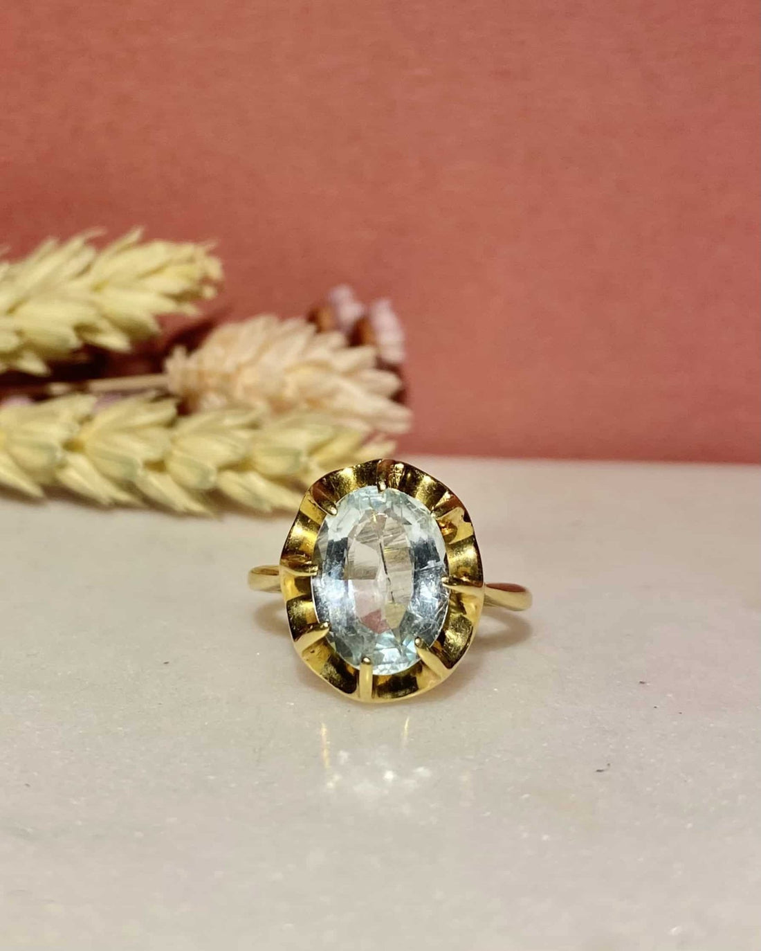 Bague Cocktail Aigue - Marine 2.50 carats &quot;Jada&quot; - Elliade Paris