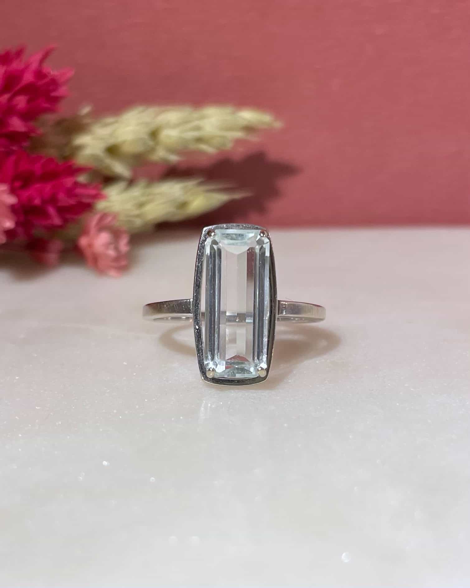 Bague Cocktail Aigue - Marine 2.85 carats "Ézaé" - Elliade Paris