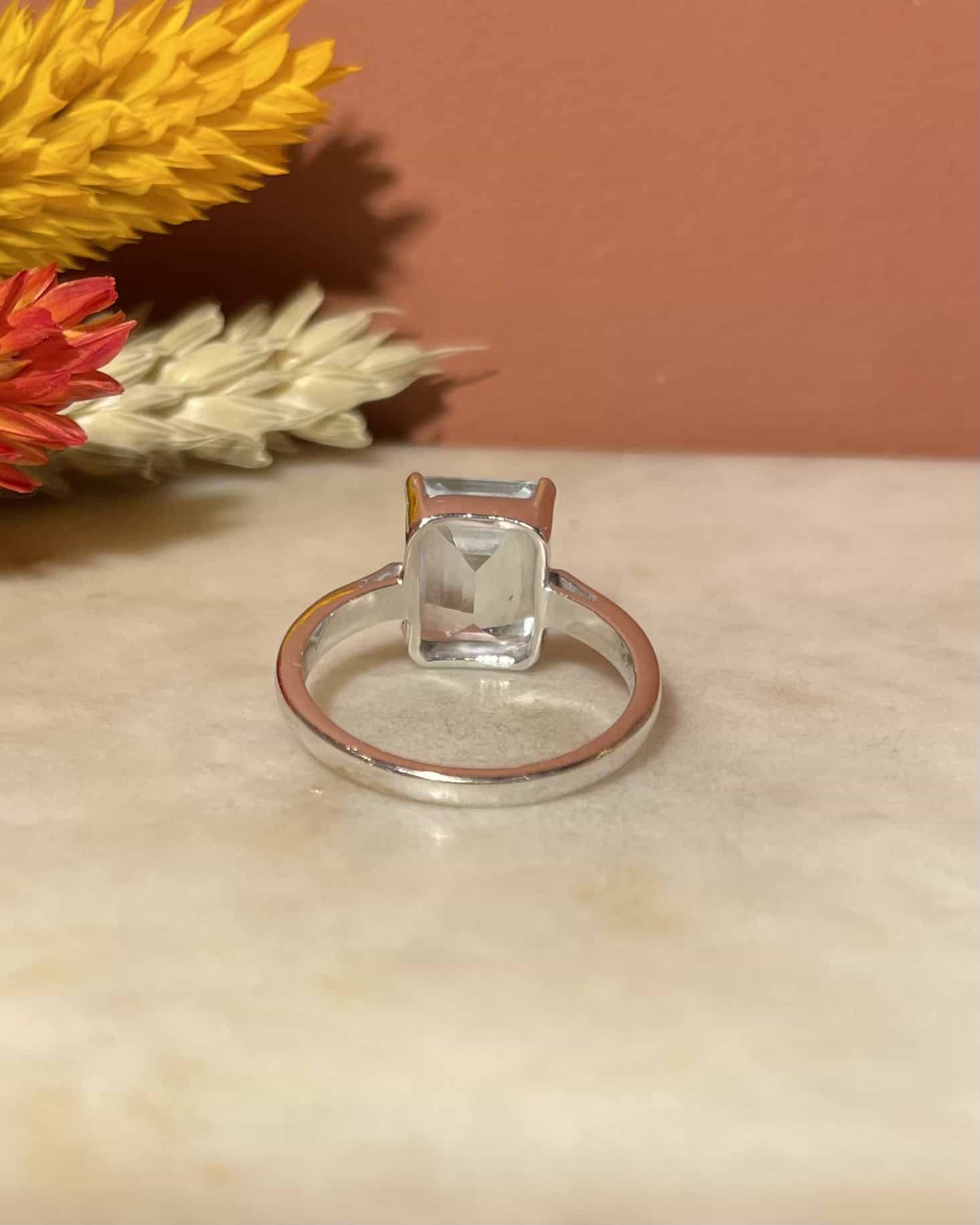 Bague Cocktail Aigue - Marine 3 carats &quot;Lysandre&quot; - Elliade Paris