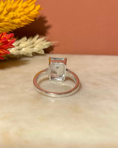 Bague Cocktail Aigue - Marine 3 carats &quot;Lysandre&quot; - Elliade Paris