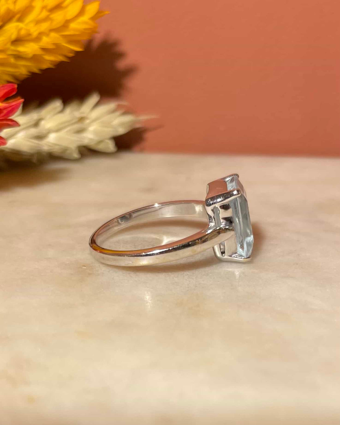 Bague Cocktail Aigue - Marine 3 carats &quot;Lysandre&quot; - Elliade Paris