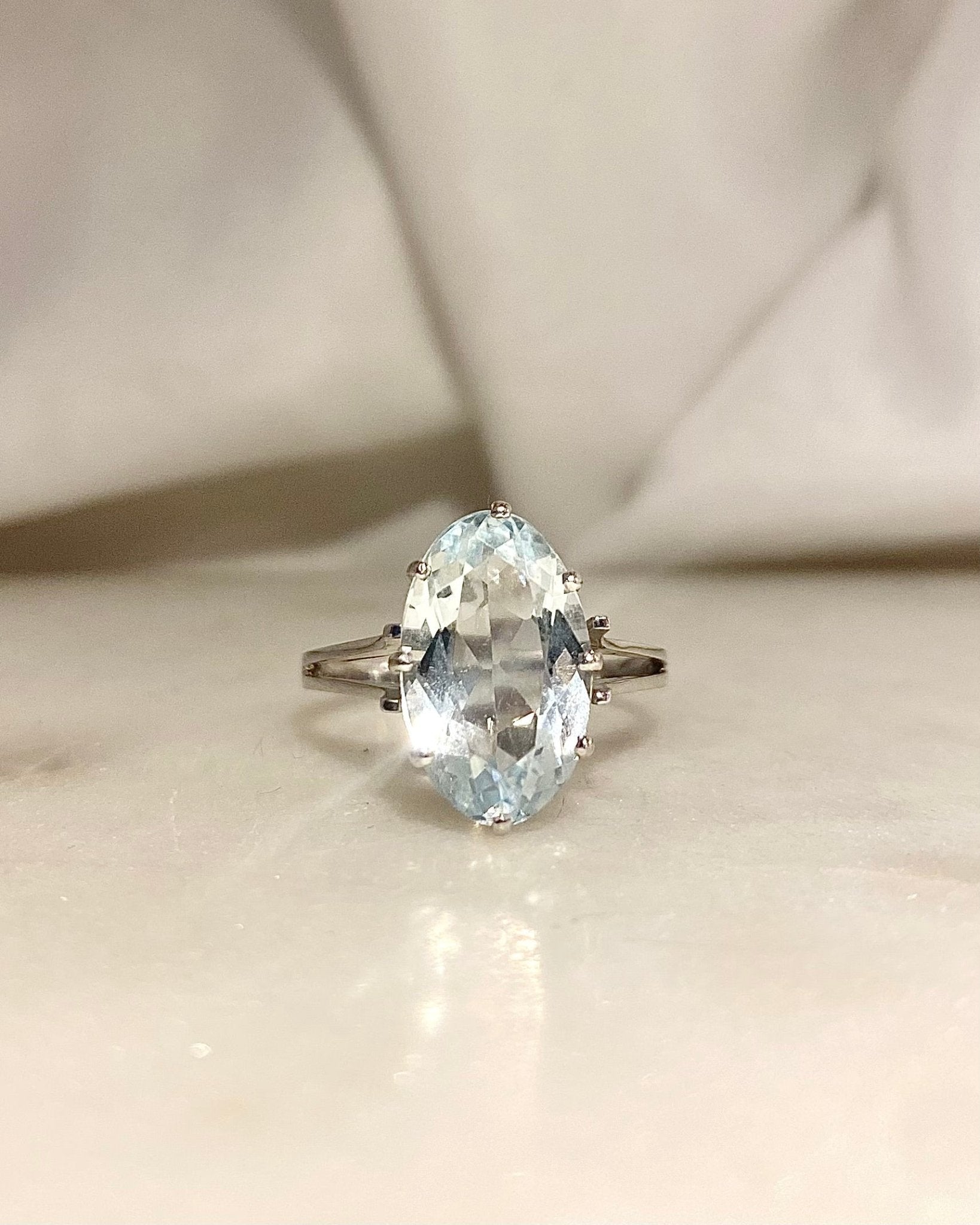 Bague Cocktail Aigue - Marine 3.40 carats &quot;Awa&quot; - Elliade Paris