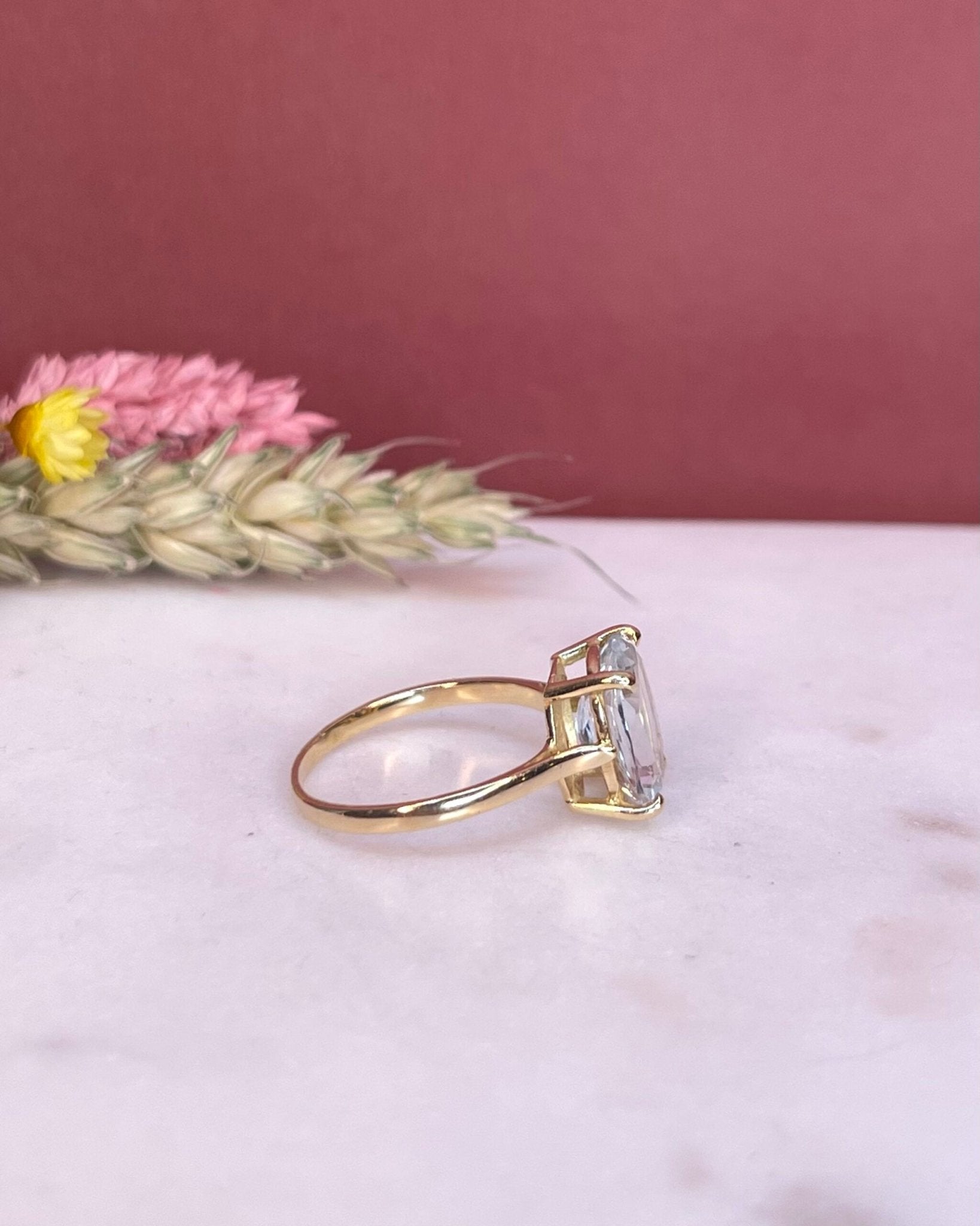 Bague Cocktail Aigue - Marine 3.40 Carats "Oceana" - Elliade Paris