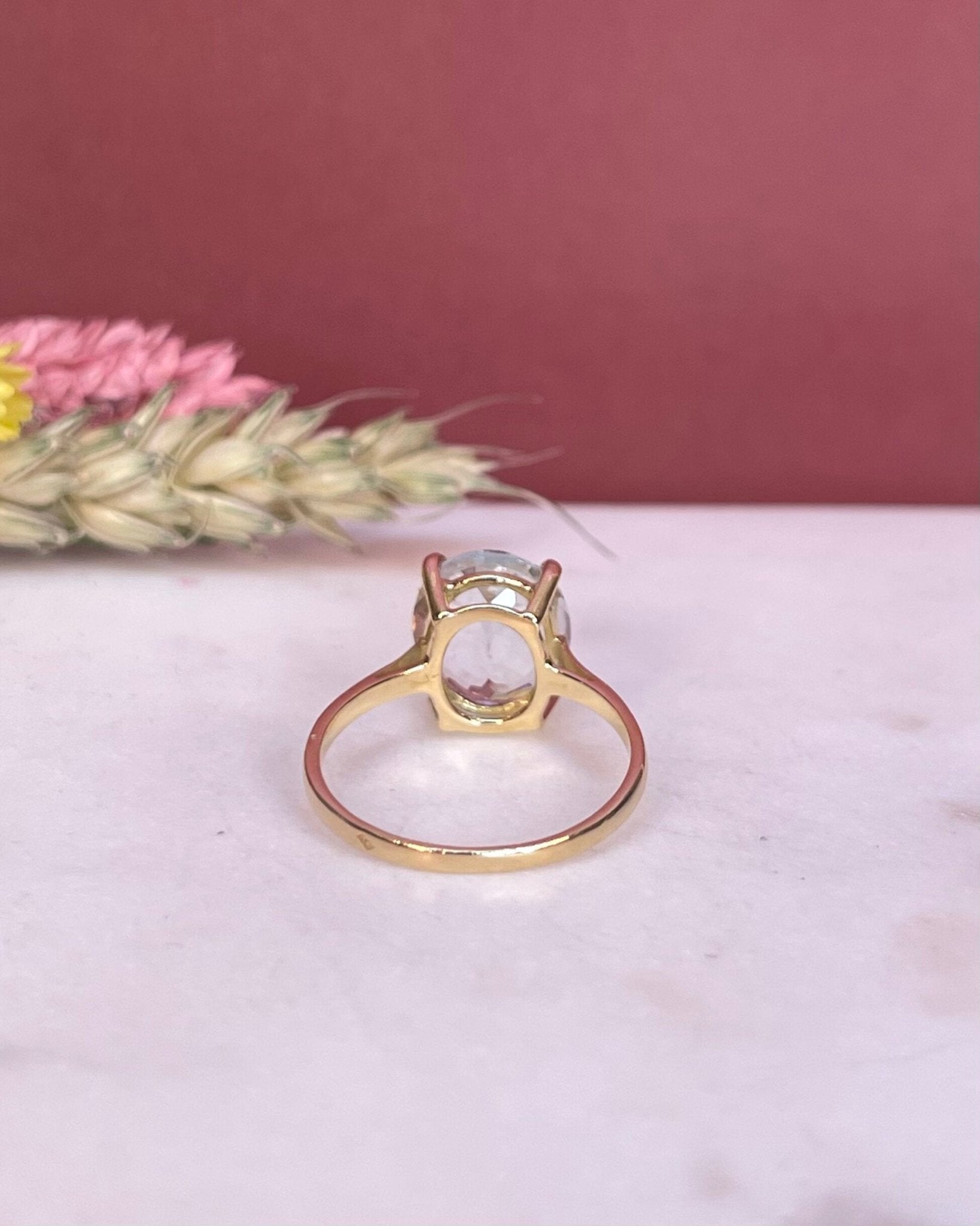 Bague Cocktail Aigue - Marine 3.40 Carats "Oceana" - Elliade Paris