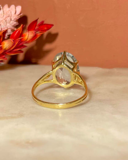 Bague Cocktail Aigue - Marine 3.50 Carats &quot;Lévon&quot; - Elliade Paris