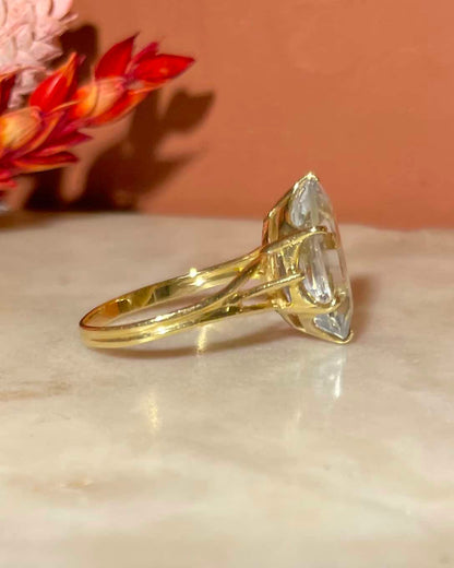 Bague Cocktail Aigue - Marine 3.50 Carats &quot;Lévon&quot; - Elliade Paris