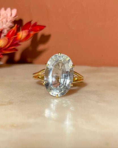 Bague Cocktail Aigue - Marine 3.50 Carats &quot;Lévon&quot; - Elliade Paris
